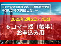 拡大版中国ビジネス実務セミナー【後半(2/6・7）6コマ一括】　